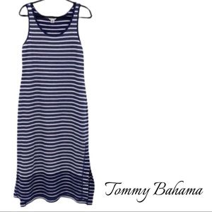 Tommy Bahama Striped Maxi Tank Dress Size Large